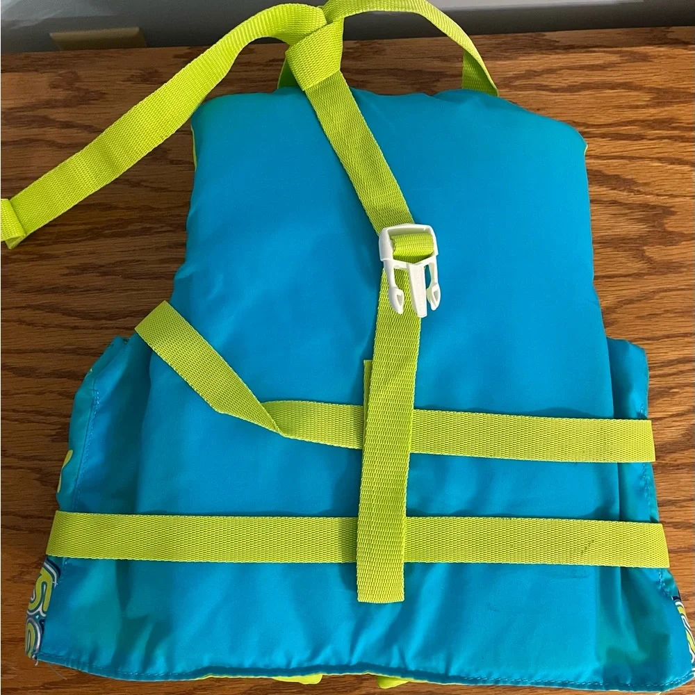 Puddle Jumper Kids Life Jacket - Blue and Green Brand- Stearns  great shape! - Picture 2 of 4
